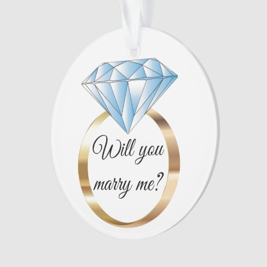 Wil je me met kerst trouwen? ornament (voorkant)