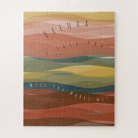 Wil je me met Warm Waves Jigzaag Puzzle trouwen? Legpuzzel (Verticaal)