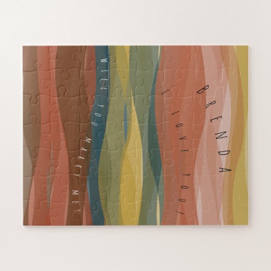 Wil je me met Warm Waves Jigzaag Puzzle trouwen? Legpuzzel (Horizontaal)