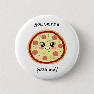 Wil je me pizza geven? ronde button 5,7 cm