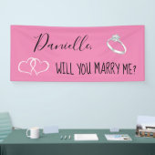 Wil je me Romantic voorstel ondertekenen? Spandoek (Beurs)