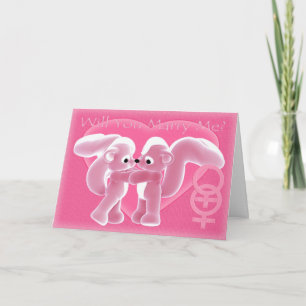 Wil je me trouwen? Homo, lesbische kaart, schattig Kaart