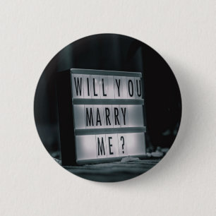 Wil je me trouwen? huwelijksvoorstel Romantisch Ronde Button 5,7 Cm