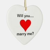 Wil je me trouwen? keramisch ornament (Rechts)