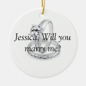 Wil je me trouwen? keramisch ornament (Voorkant)