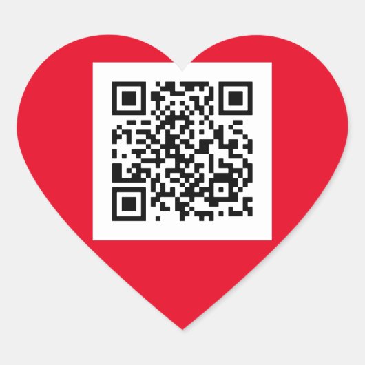 Wil je me trouwen? QR-code Hart Sticker (Voorkant)