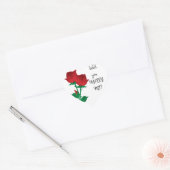Wil je me trouwen? | Rode rozen Hart Sticker (Envelop)