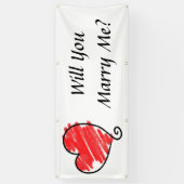 Wil je me trouwen? spandoek (Verticaal)