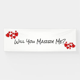 Wil je me trouwen? spandoek