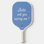 Wil je met me trouwen? Aangepast huwelijksvoorstel Pickleball Paddle (Voorkant)