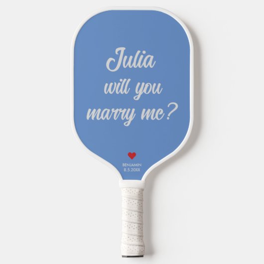 Wil je met me trouwen? Aangepast huwelijksvoorstel Pickleball Paddle (Voorkant)