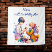 Wil je met me trouwen | Anime Huwelijksaanzoek  Wandkleed