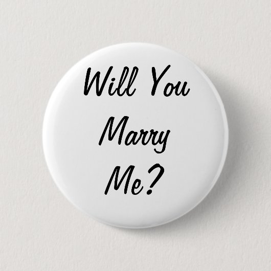 Wil je met me trouwen? Badge Ronde Button 5,7 Cm (Voorkant)