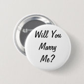 Wil je met me trouwen? Badge Ronde Button 5,7 Cm (Voorkant /achterkant)