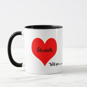 Wil je met me trouwen Coffee Mok Surprise op Back