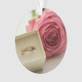 Wil je met me trouwen? Diamanten ring ornament (voorkant)