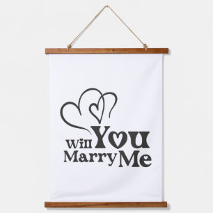 Wil je met me trouwen - Funny Wedding Proposal Hangend Wandkleed