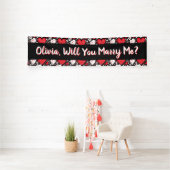 Wil je met me trouwen, gepersonaliseerd voorstel spandoek (Insitu)