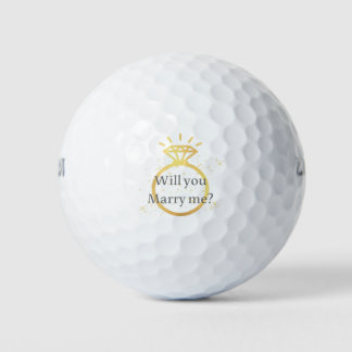 Wil je met me trouwen? golfballen