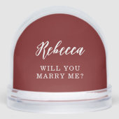 Wil je met me trouwen huwelijksaanzoek foto sneeuwbol (Voorkant)