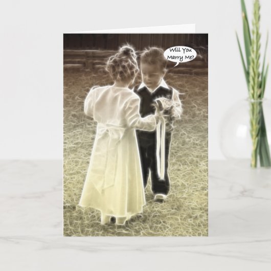 Wil je met me trouwen? huwelijksvoorstel kaart (Voorkant)