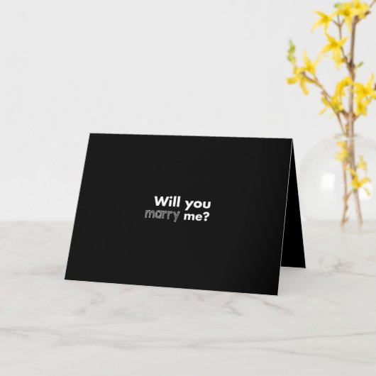 Wil je met me trouwen? kaart (Gele Bloem)