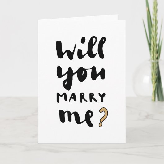 Wil je met me trouwen? kaart (Voorkant)