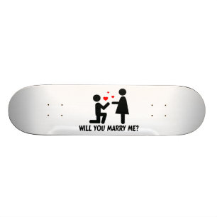 Wil je met me trouwen, Man en vrouw? Skateboard