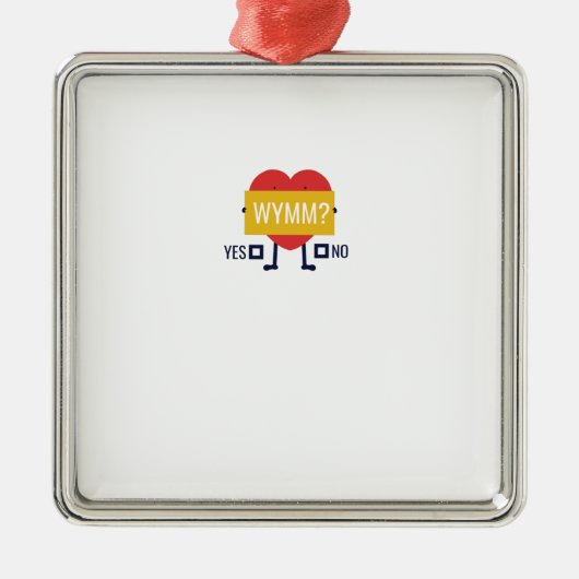 Wil je met me trouwen? metalen ornament (Voorkant)