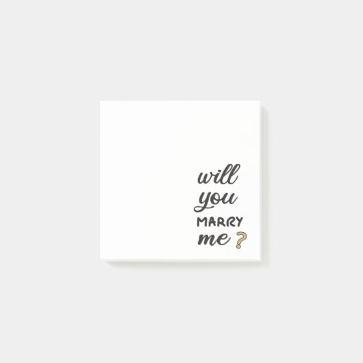 Wil je met me trouwen? post-it® notes (Voorkant)