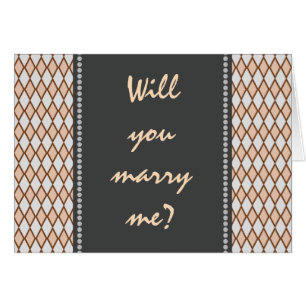 "Wil je met me trouwen?"; Rustic Brown, Beige Diam