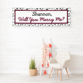 Wil je met me trouwen, Silver Hearts? Spandoek (Insitu)