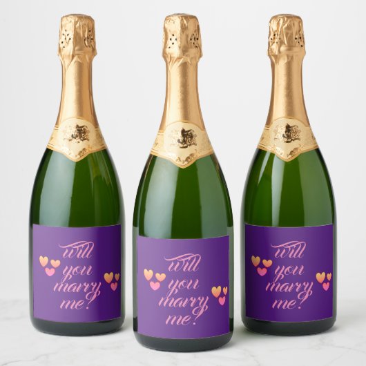 Wil je met me trouwen Sparkling Wine flesetiketten Sparkling Wijnetiket (Flessen)
