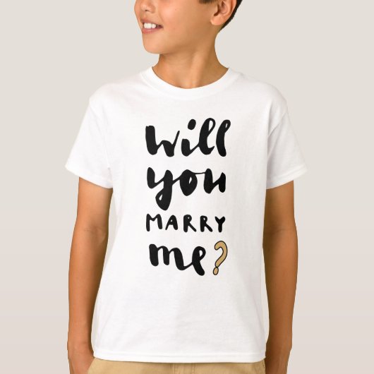 Wil je met me trouwen? t-shirt (Voorkant)