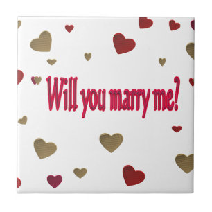 Wil je met me trouwen? tegeltje