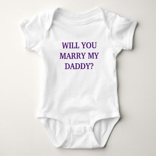 WIL JE MET MIJN VADER TROUWEN? - Baby Onsie Romper (Voorkant)