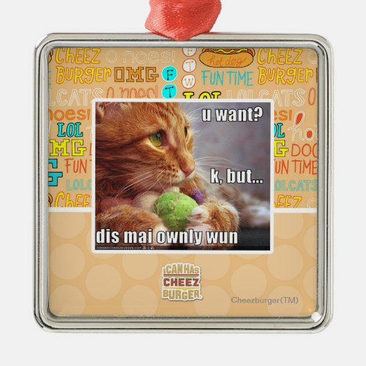 Wil je? metalen ornament (Voorkant)