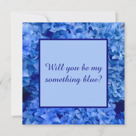 Wil je mijn blauwe, Hydrangea grens zijn? Notitiekaartje