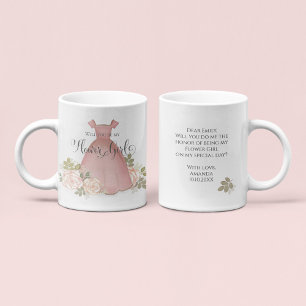 Wil je mijn bloemenmeisje zijn? Gepersonaliseerd h Koffiemok