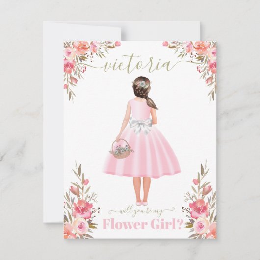 Wil je mijn bloemenmeisje zijn kaart (Voorkant)