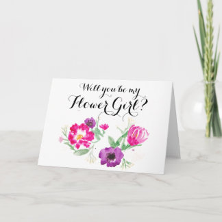 Wil je mijn bloemenmeisje zijn kaart