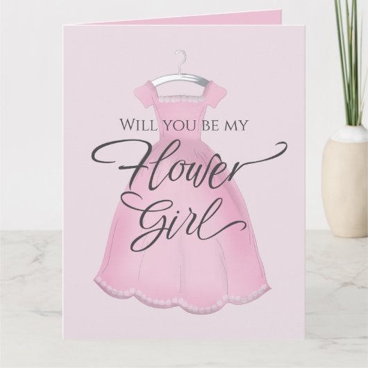 Wil je mijn bloemenmeisje zijn Persoonlijke vraag Kaart (Voorkant)