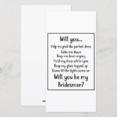 Wil je mijn bruidsjonker zijn feestdagenkaart (Voorkant / Achterkant)