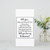 Wil je mijn bruidsjonker zijn feestdagenkaart (Staand voorkant)