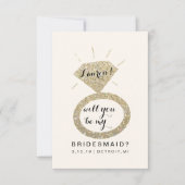 Wil je mijn bruidsmeisje Kaart - Glit Diamond FabW (Voorkant)