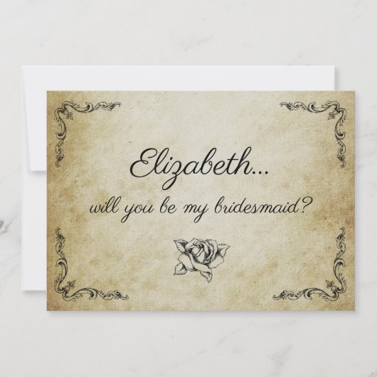 Wil je mijn bruidsmeisje  kaart zijn? (Voorkant)