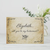 Wil je mijn bruidsmeisje  kaart zijn? (Staand voorkant)