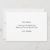 Wil Je Mijn Bruidsmeisje Kaarten Rode Bloemen (Achterkant)