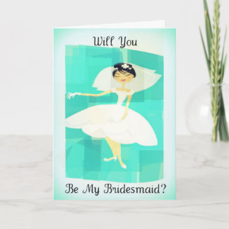 Wil je mijn bruidsmeisje uitnodigen Kaart zijn?