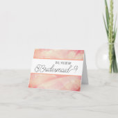 Wil je mijn bruidsmeisje voorstelkaart zijn? kaart (Voorkant)